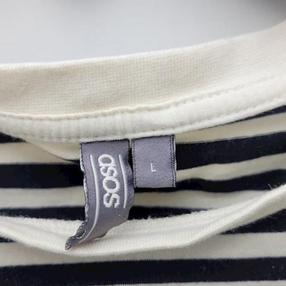 Missguided Barbie Stripe Crop T-Shirt Black/ White/Says "Barbie is A Fugly Sl@t - Picture 6 of 6